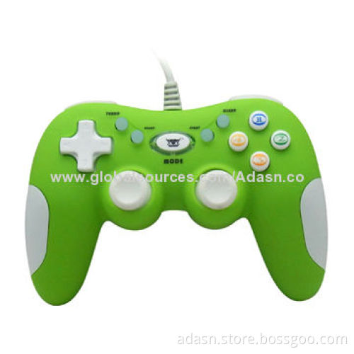 Mini Wired PC USB Game Controller with Dual Shock, Fashionable Various Colors, Cheap Price